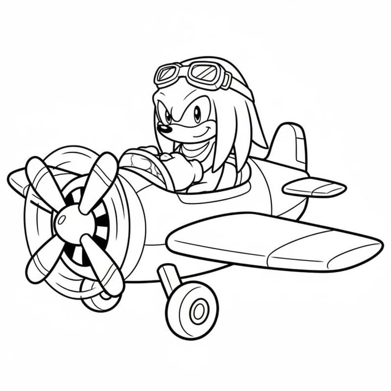 Tekenen Knuckles gratis afdrukbaar eenvoudig