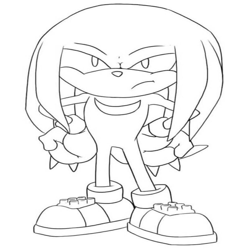 Tekenen Knuckles gratis basis