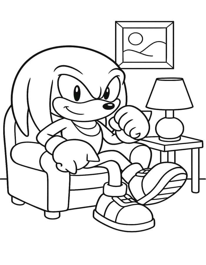 Tekenen Knuckles gratis eenvoudig