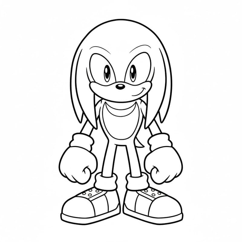 Tekenen Knuckles gratis voor kinderen