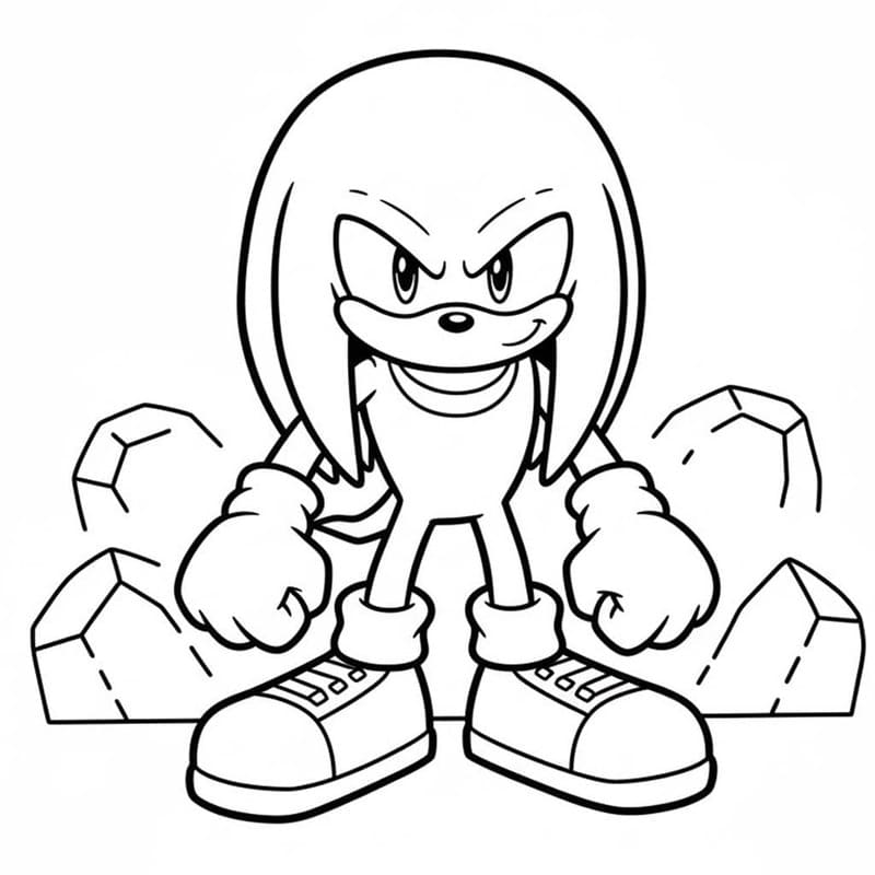 Tekenen Knuckles simpel