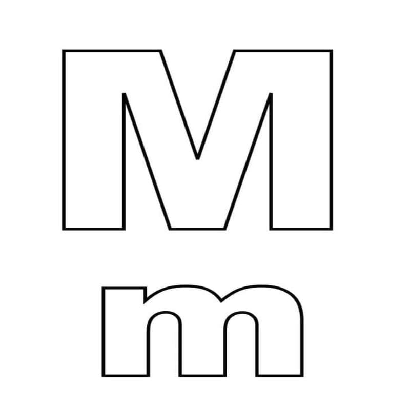 Tekenen Letter M gratis afdrukbaar