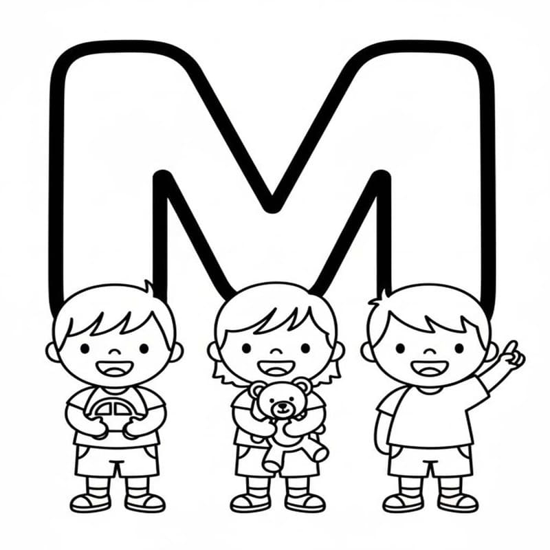 Tekenen Letter M gratis basis