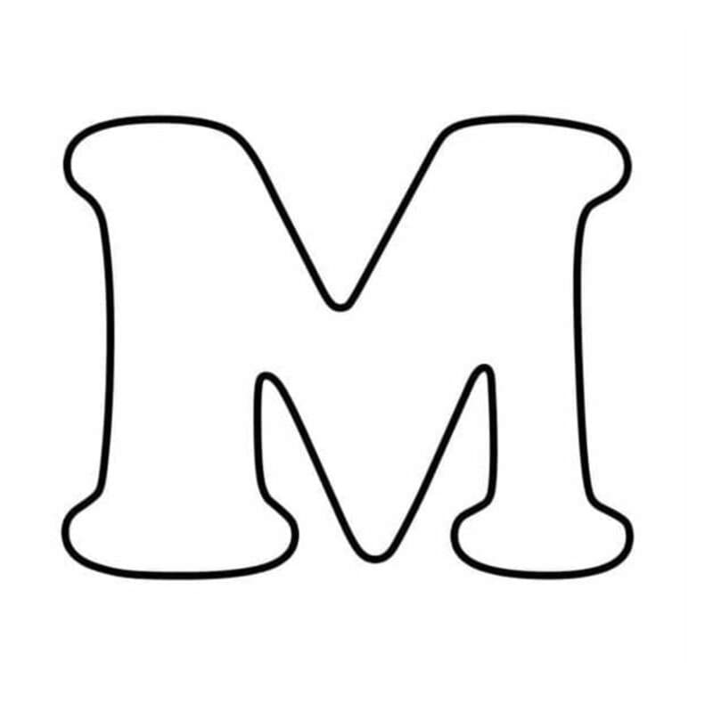Tekenen Letter M gratis simpel