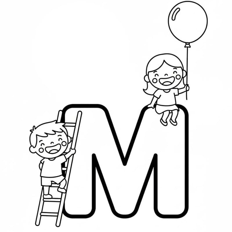 Tekenen Letter M