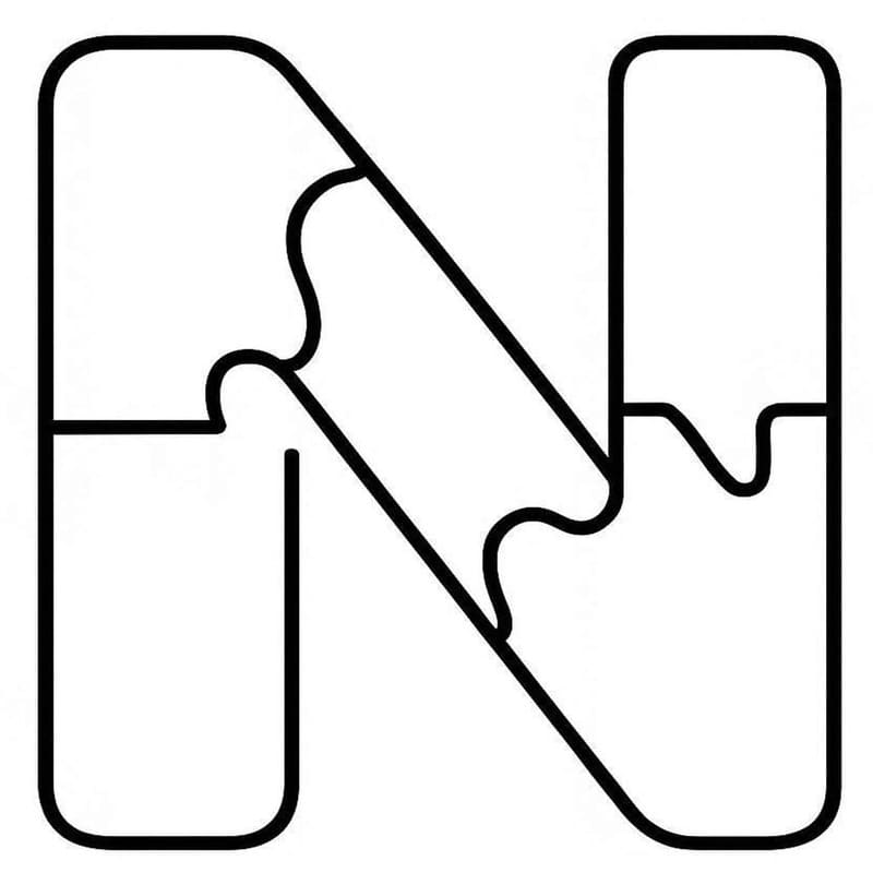 Tekenen Letter N afdrukbaar simpel