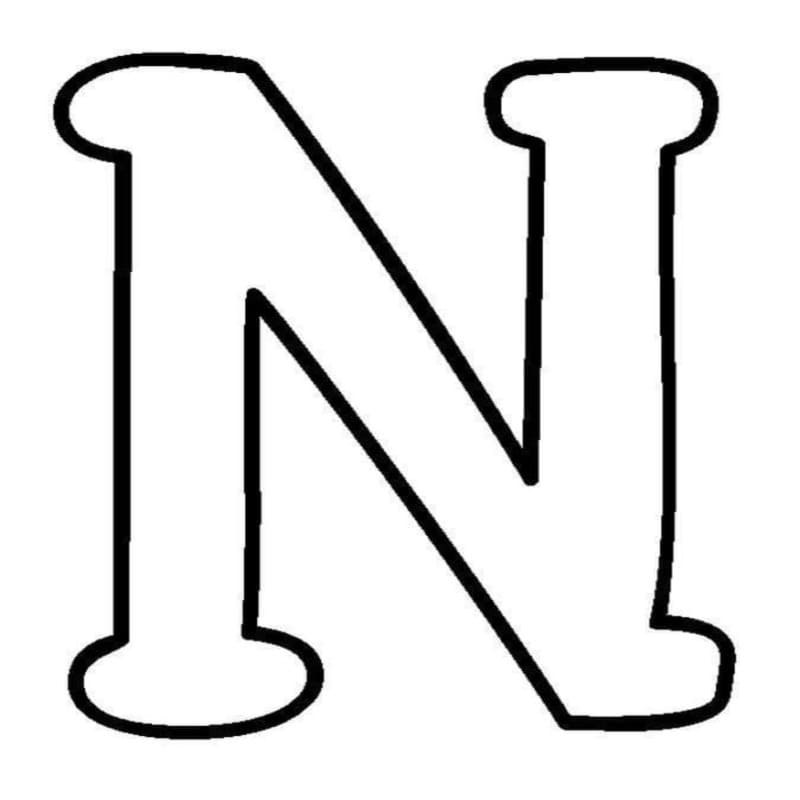 Tekenen Letter N gratis