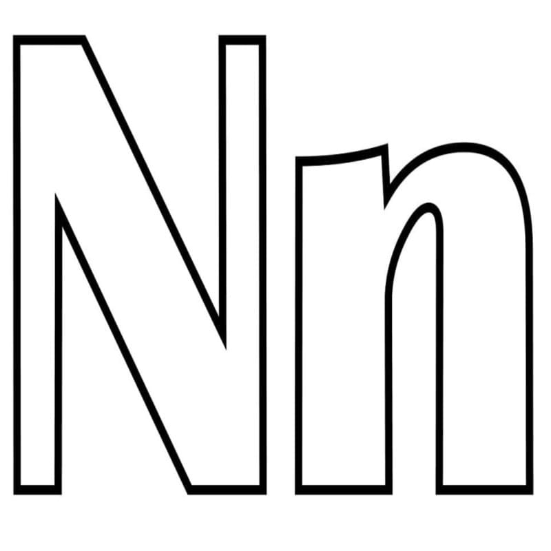 Tekenen Letter N simpel