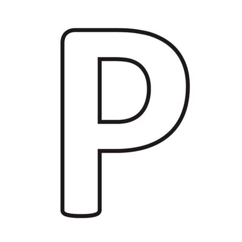 Tekenen Letter P afdrukbaar simpel