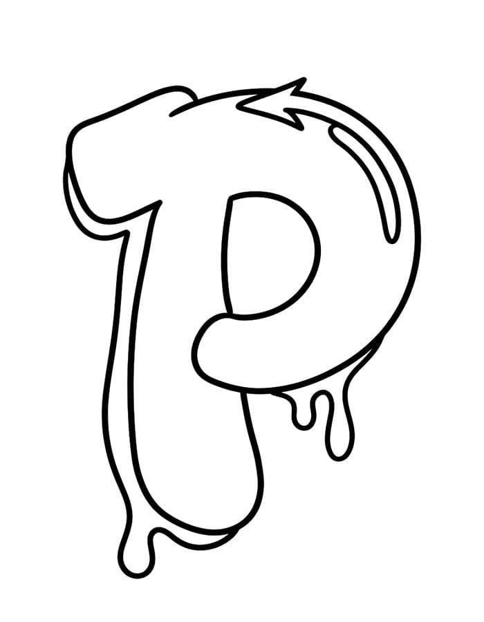 Tekenen Letter P gratis afdrukbaar