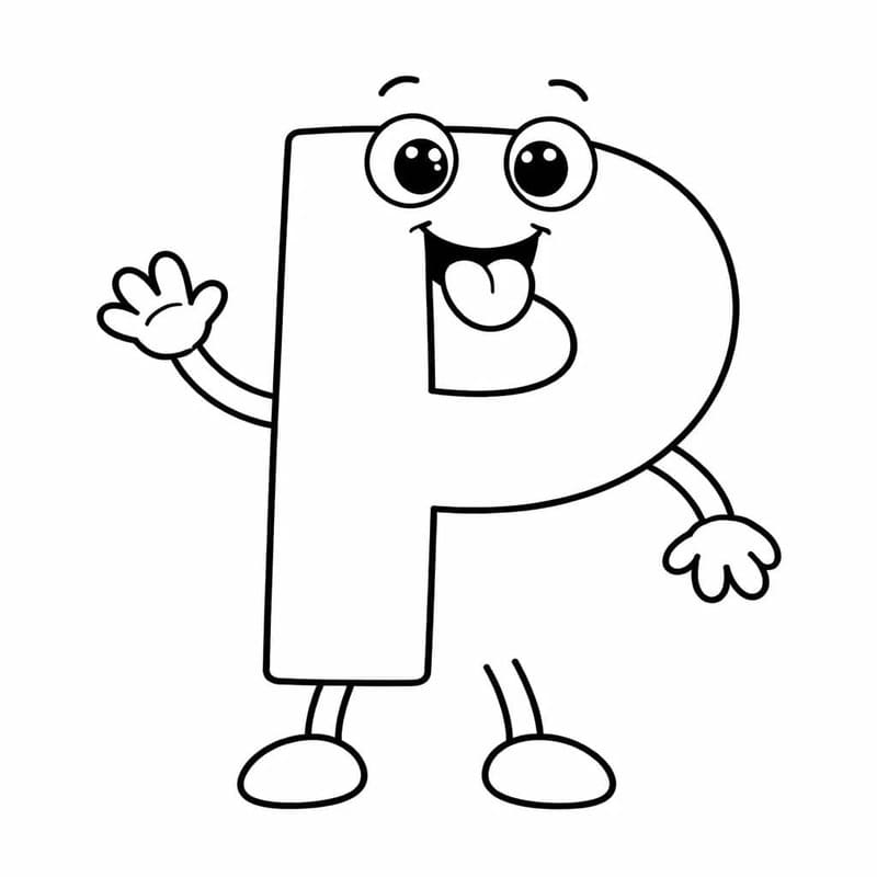 Tekenen Letter P gratis eenvoudig