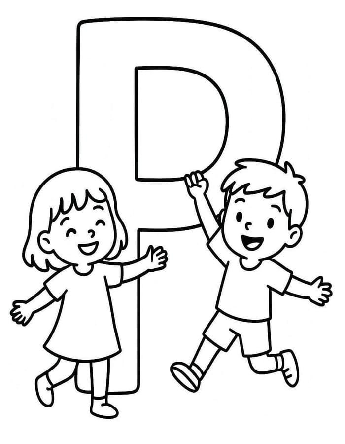 Tekenen Letter P gratis voor kinderen