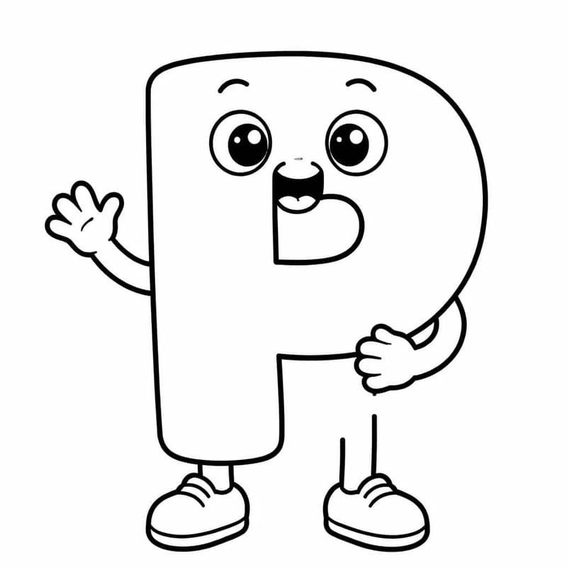 Tekenen Letter P