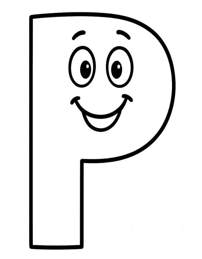 Tekenen Letter P simpel
