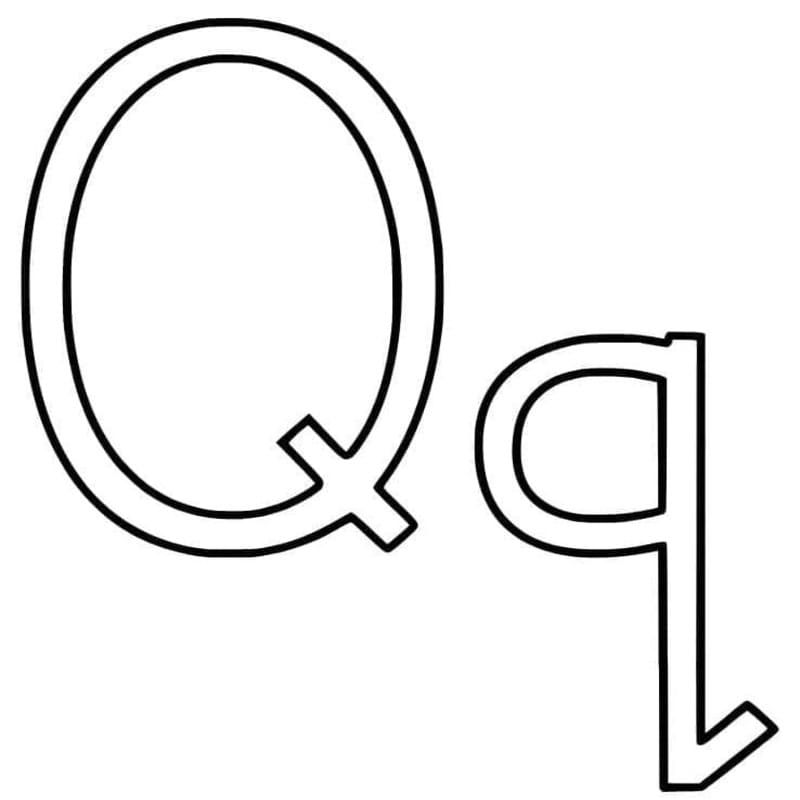 Tekenen Letter Q afdrukbaar eenvoudig
