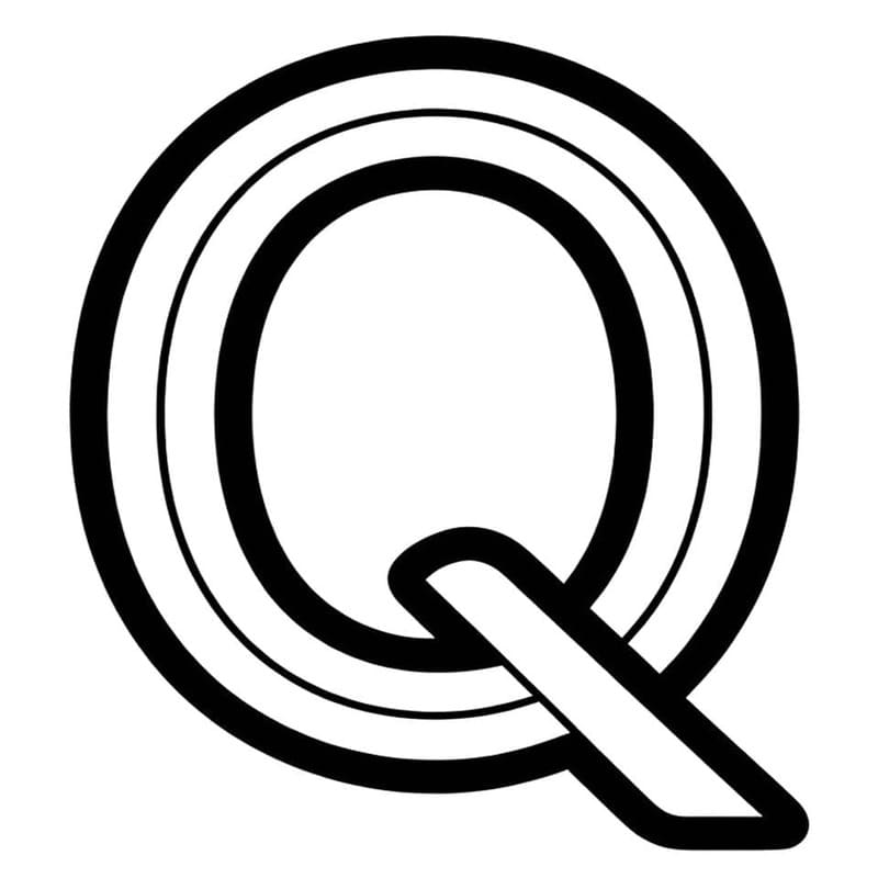 Tekenen Letter Q afdrukbaar simpel