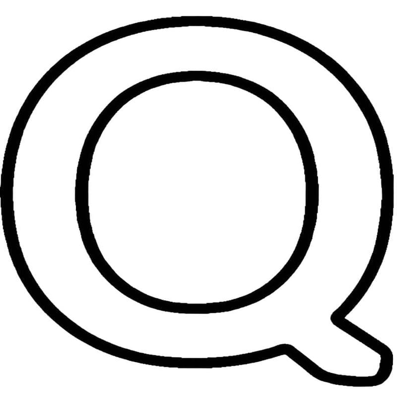 Tekenen Letter Q gratis eenvoudig