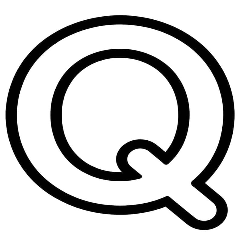 Tekenen Letter Q gratis simpel