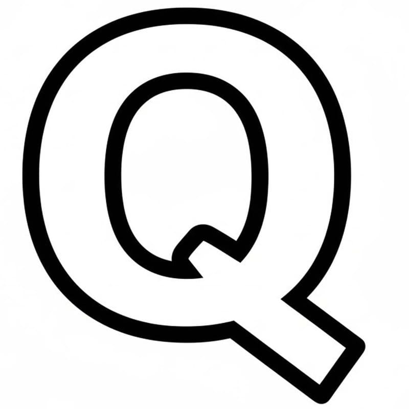 Tekenen Letter Q gratis voor kinderen