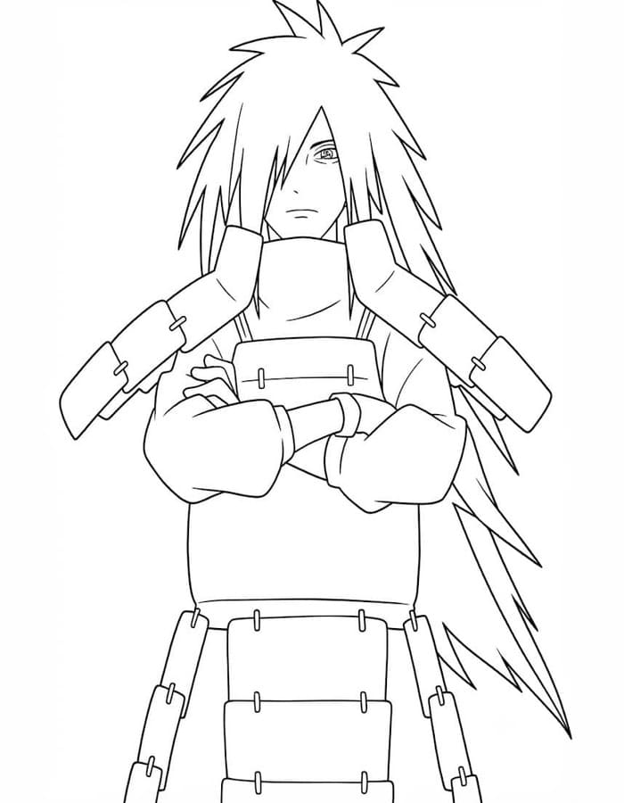 Tekenen Madara Uchiha afdrukbaar basis