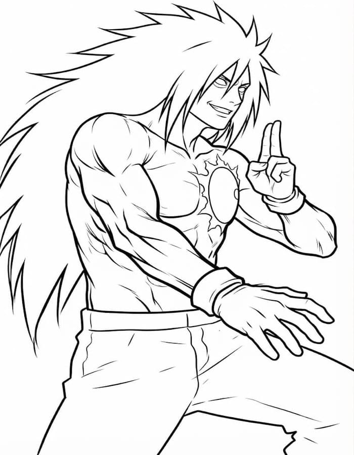 Tekenen Madara Uchiha afdrukbaar