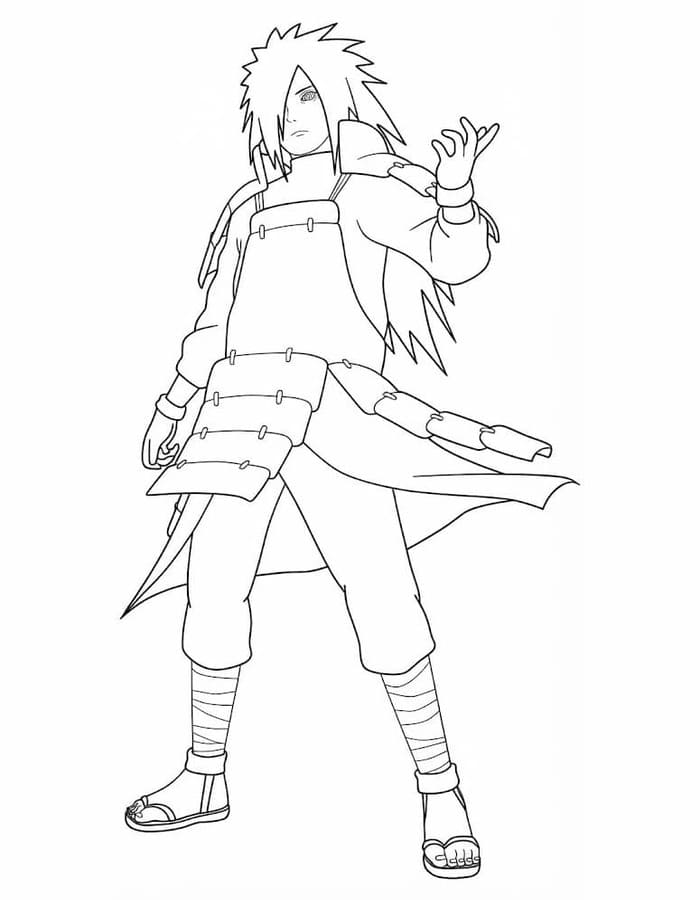 Tekenen Madara Uchiha afdrukbaar simpel