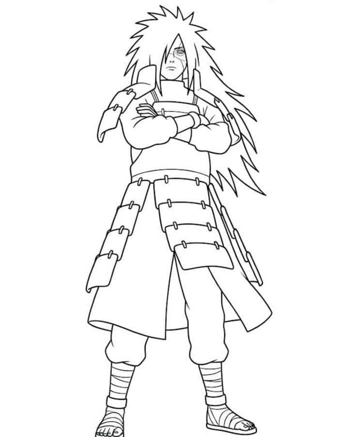 Tekenen Madara Uchiha gratis afdrukbaar simpel
