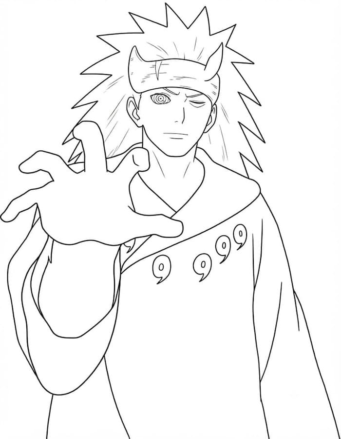 Tekenen Madara Uchiha gratis eenvoudig