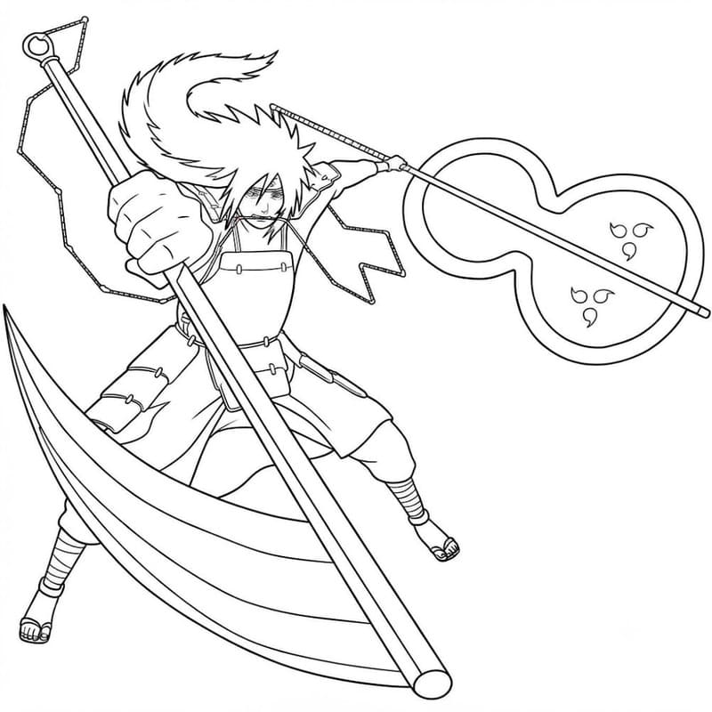 Tekenen Madara Uchiha gratis