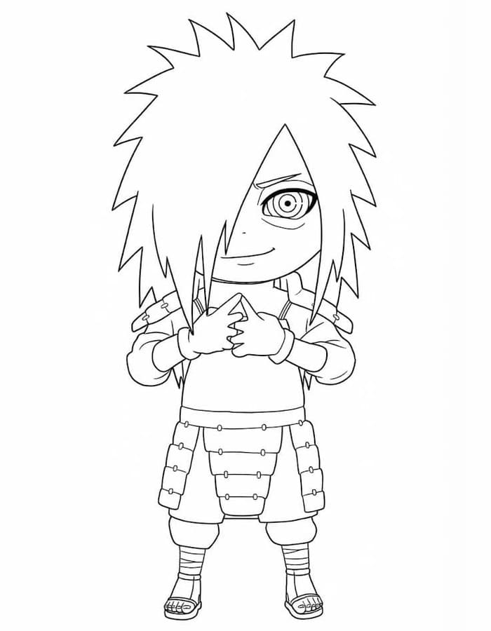 Tekenen Madara Uchiha gratis simpel