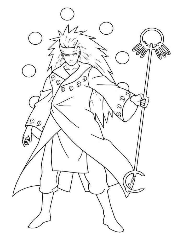 Tekenen Madara Uchiha gratis voor kinderen