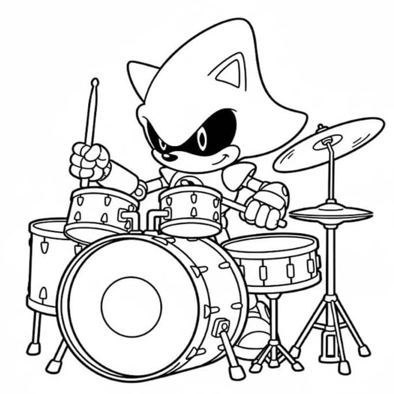Tekenen Metal Sonic gratis afdrukbaar