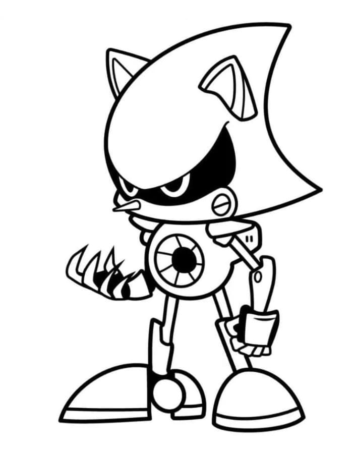 Tekenen Metal Sonic gratis basis