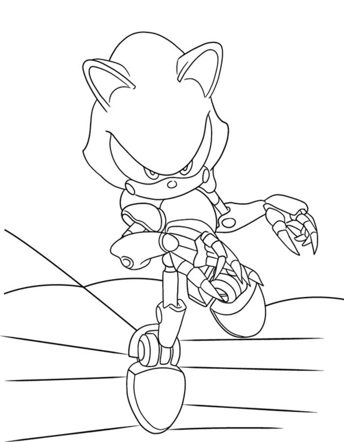 Tekenen Metal Sonic gratis voor kinderen