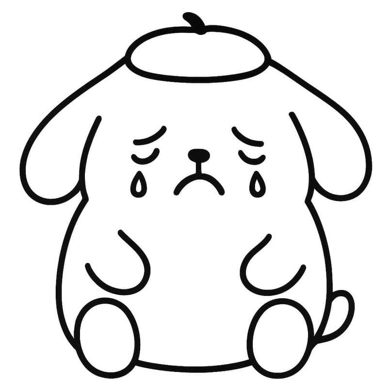Tekenen Pompompurin afdrukbaar basis