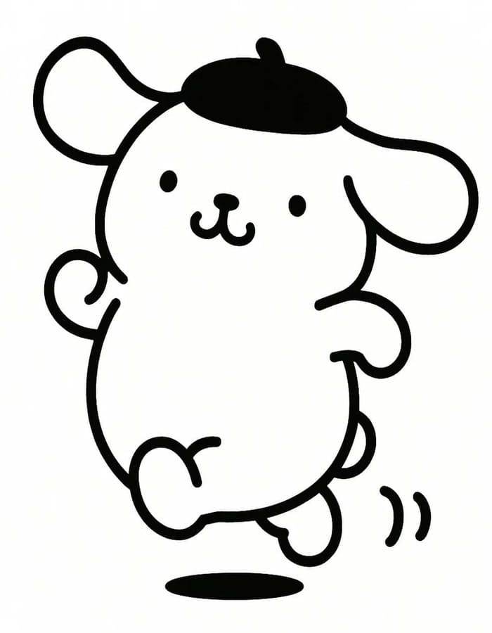 Tekenen Pompompurin afdrukbaar eenvoudig