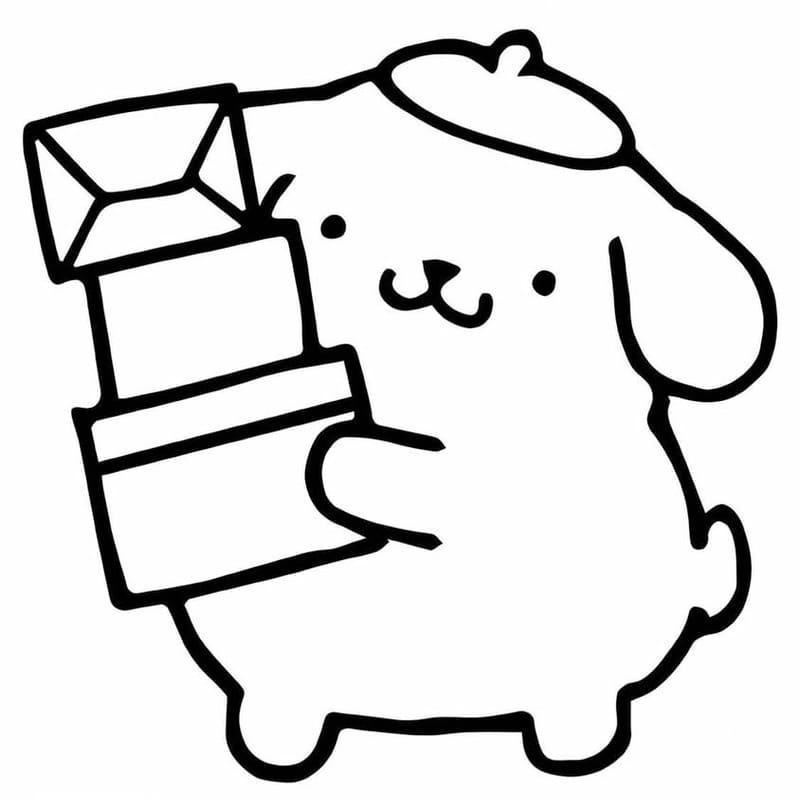 Tekenen Pompompurin afdrukbaar