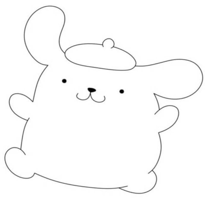 Tekenen Pompompurin afdrukbaar simpel