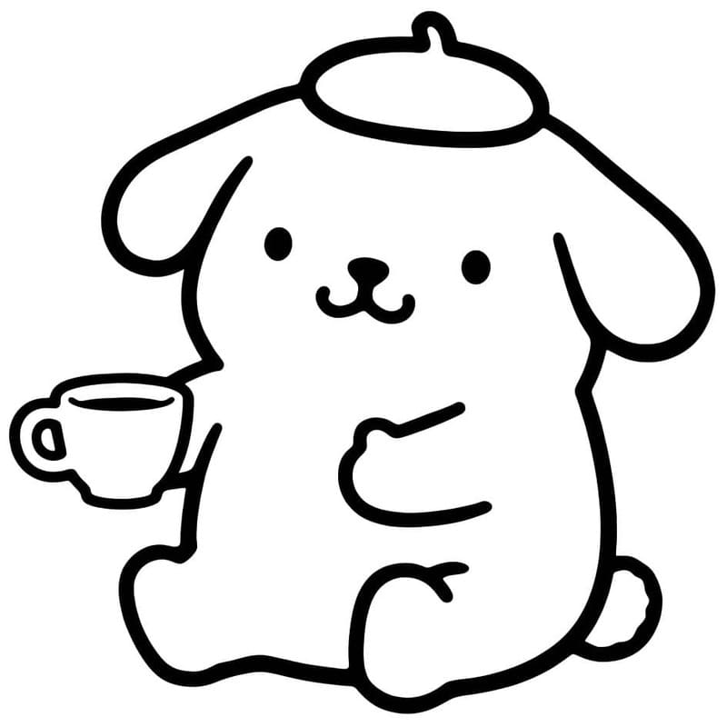Tekenen Pompompurin afdrukbaar voor kinderen