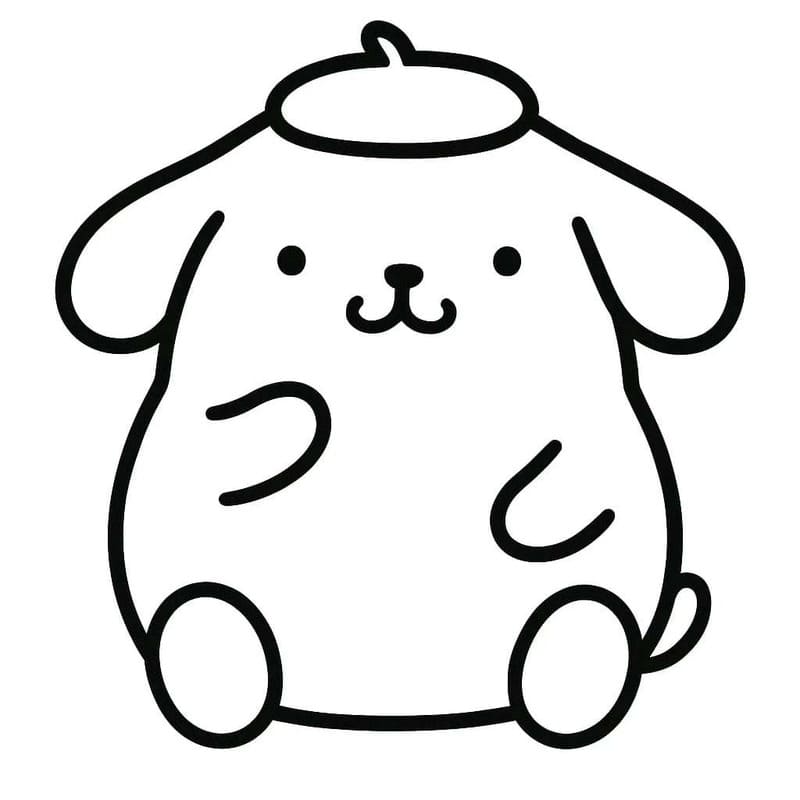 Tekenen Pompompurin gratis afdrukbaar eenvoudig