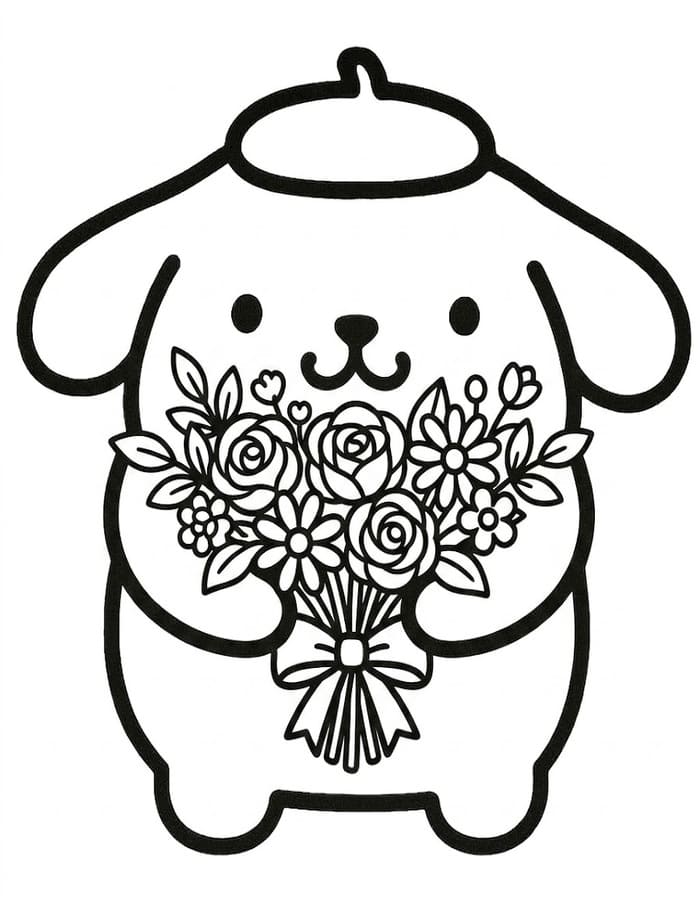 Tekenen Pompompurin gratis afdrukbaar