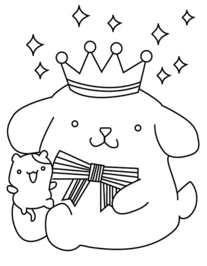 Tekenen Pompompurin gratis afdrukbaar simpel
