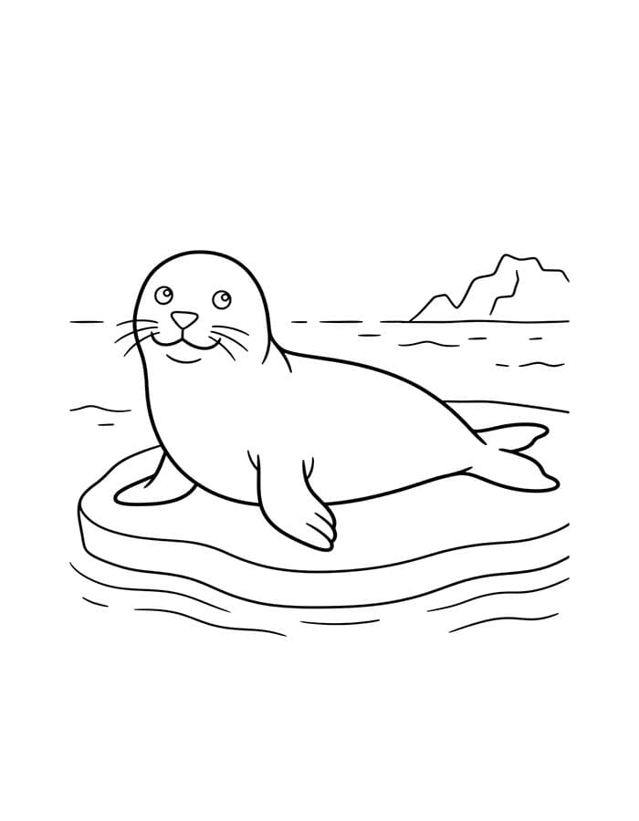 Tekenen Zeehond gratis simpel