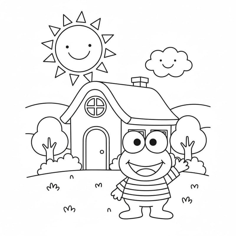 Afbeelding Keroppi printbaar