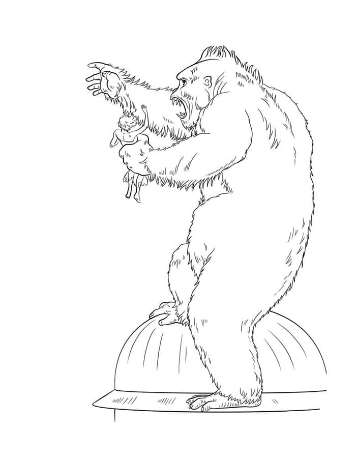 Afbeelding King Kong gratis afdrukbaar