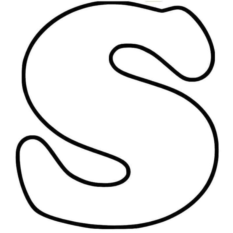 Afbeelding Letter S gratis afdrukbaar