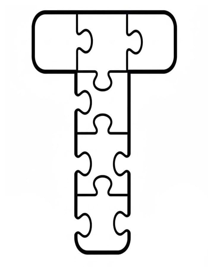 Afbeelding Letter T printbaar