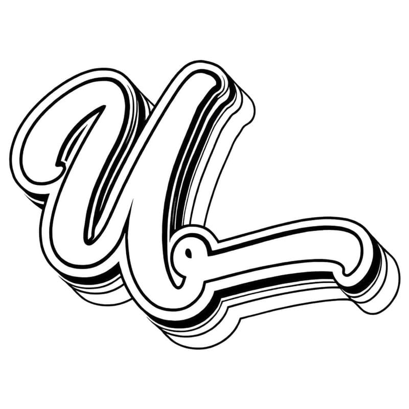 Afbeelding Letter U afdrukbaar