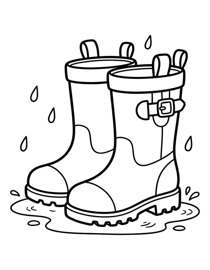 Afbeelding Regenlaarzen gratis afdrukbaar