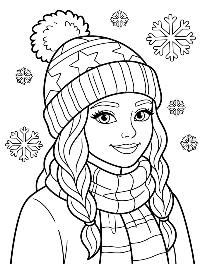 Afbeelding Wintermuts gratis afdrukbaar